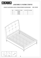 Living Spaces ELSIE 347645 Assembly Instructions Manual