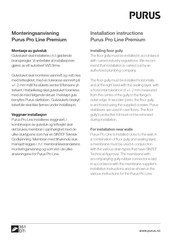 Purus Pro Line Premium Installation Instructions Manual
