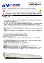 Bn Thermic CAH-180 Instructions Manual