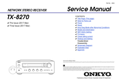 Onkyo TX-8270 Service Manual