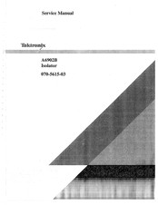 Tektronix A6902B Service Manual