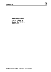 Volkswagen Lupo 1999 Maintenance Manual