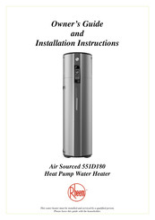 Rheem 551D180 Owner's Manual And Installation Instructions