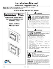 Hearth & Home Quadra-Fire EXPEDITION-I Installation Manual