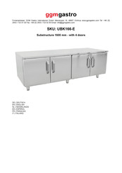 Ggm Gastro UBK166-E Quick Start Manual