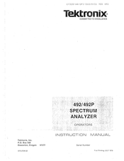 Tektronix 492 Instruction Manual