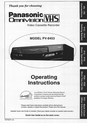 Panasonic PV-8453 Operating Instructions Manual