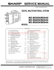 Sharp Advanced MXM365N Service Manual