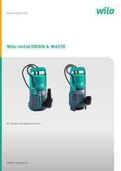 Wilo Initial WASTE Installation And Operating Instructions Manual