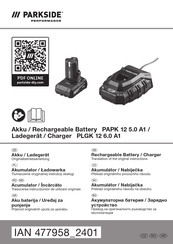 Parkside Performance PAPK 12 5.0 A1 Translation Of The Original Instructions