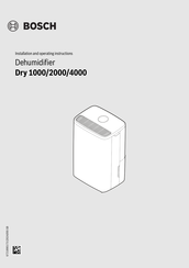 Bosch Dry 2000 Installation And Operating Instructions Manual
