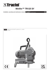 Tractel Minifor TR125 SY Installation, Operating And Maintenance Manual