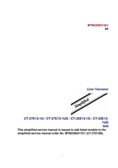 Panasonic CT-27E13-1UG Service Manual