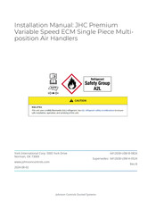 York Premium JHC48D5CG2SS Installation Manual