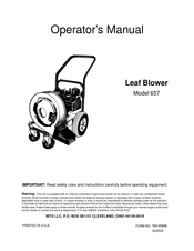 MTD 657 Operator's Manual