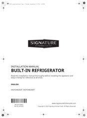 Signature Kitchen Suite SKSFD4826MT Installation Manual