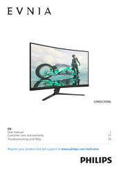 Philips EVNIA 32M2C3500L User Manual