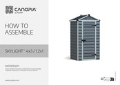 Palram CANOPIA SKYLIGHT 4x3/1.2x1 How To Assemble