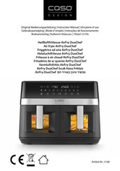 CASO DESIGN AirFry DuoChef 3186 Instruction Manual