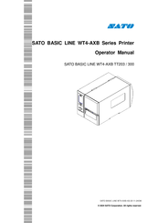 SATO BASIC LINE WT4-AXB Series Operator's Manual