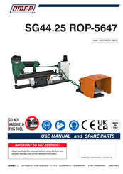 Omer SG44.25 ROP-5647 User Manual And Spare Parts