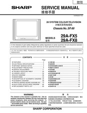 Sharp 29A-FX8 Service Manual