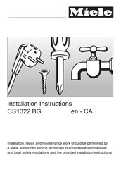 Miele CS1322 BG Installation Instructions Manual