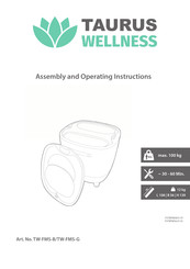 taurus wellness TW-FMS-B Assembly And Operating Instructions Manual