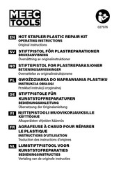 Meec tools 027976 Operating Instructions Manual