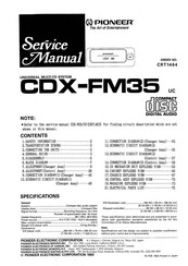 Pioneer CDX-FM25 Service Manual