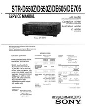 Sony STR-D550Z Service Manual