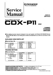 Pioneer CDX-P11EW Service Manual