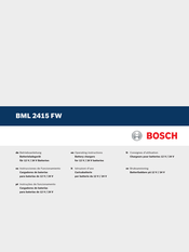 Bosch BML 2415 FW Operating Instructions Manual