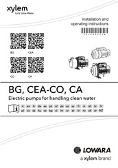 Xylem LOWARA CEA-CO Installation And Operating Instructions Manual