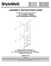 StyleWell 8332341HD Assembly Instruction Manual