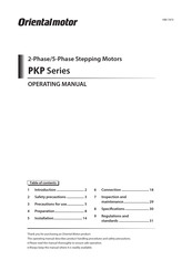 Oriental motor PKP24 2 Series Operating Manual