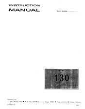 Tektronix Type 130 Instruction Manual