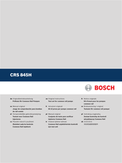 Bosch CRS 845H Original Instructions Manual