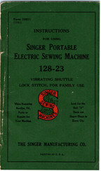 Singer 128-23 Instructions Manual