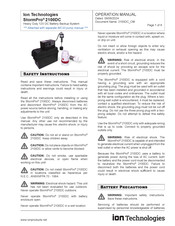 Ion Technologies StormPro 2100DC Operation Manual