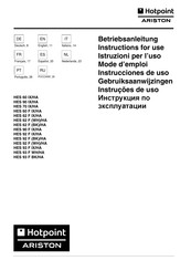 Hotpoint Ariston HES 90 F IX/HA Instructions For Use Manual