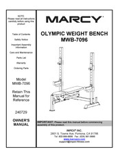 Impex MARCY MWB-7096 Owner's Manual