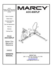 Impex MARCY ACC-8307LP Owner's Manual