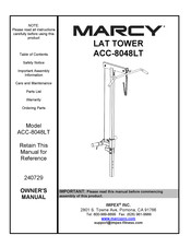 Impex MARCY ACC-8048LT Owner's Manual