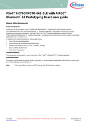 Infineon CY8CPROTO-063-BLE User Manual