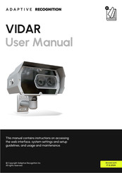 Adaptive Recognition Vidar Speed User Manual
