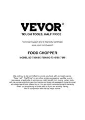 VEVOR SC-7310 Manual