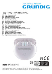 Grundig 871125219151 Instruction Manual