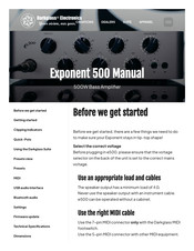 Darkglass Electronics EXPONENT 500 Manual