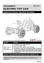 FREDDO A8812 Assembly & User Instructions